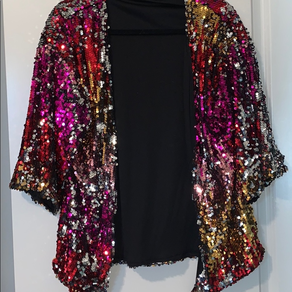 Sequined ombré blazer